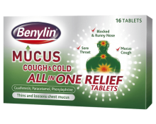BENYLIN® Mucus Cough & Cold All in One Relief Tablets