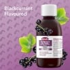 Image showing that Benylin Children's Dry Cough & Sore Throat Syrup is blackcurrant flavoured