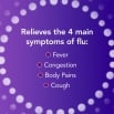 Image stating that Benylin 4 Flu tablets - Flu Relief Medicine relieves the 4 main symptoms of flu